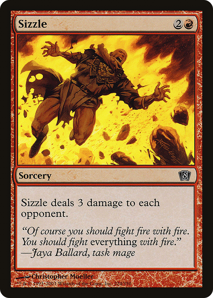 Sizzle (8ED-224★) - Eighth Edition Foil - Premium MTG Single from Wizards of the Coast - Just $0.08! Shop now at Game Crave Tournament Store