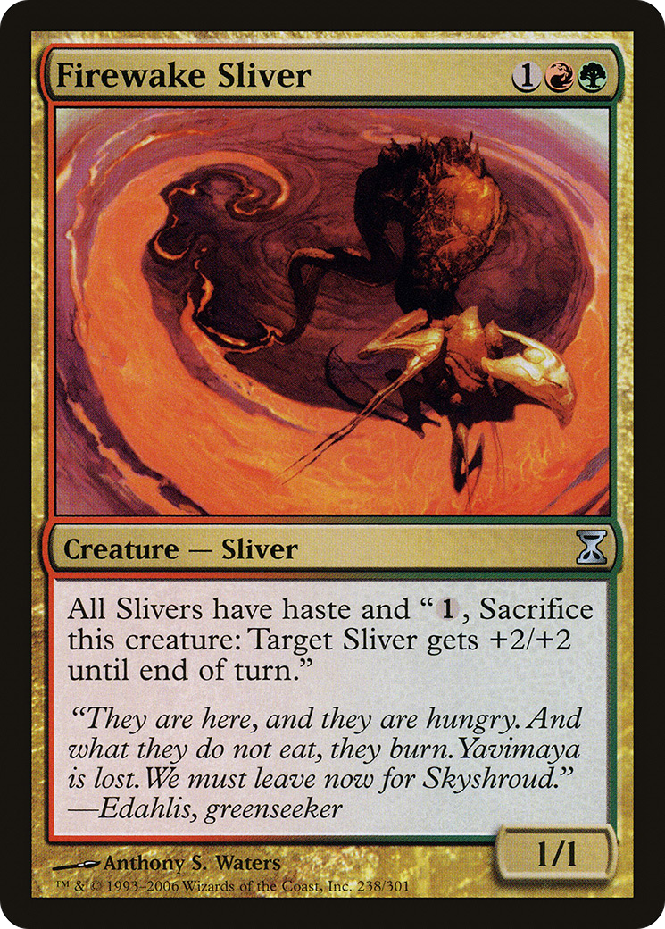 Firewake Sliver (TSP-238) - Time Spiral Foil - Premium MTG Single from Wizards of the Coast - Just $0.79! Shop now at Game Crave Tournament Store