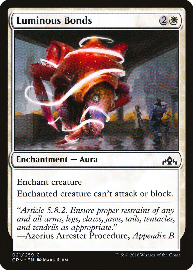 Luminous Bonds (GRN-021) - Guilds of Ravnica Foil - Premium MTG Single from Wizards of the Coast - Just $0.08! Shop now at Game Crave Tournament Store