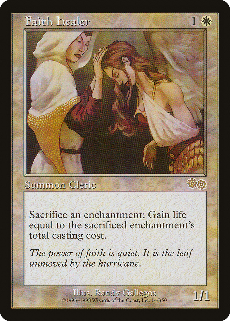 Faith Healer (USG-014) - Urza's Saga - Premium MTG Single from Wizards of the Coast - Just $0.98! Shop now at Game Crave Tournament Store