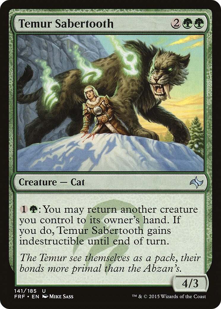 Temur Sabertooth (FRF-141) - Fate Reforged - Premium MTG Single from Wizards of the Coast - Just $0.23! Shop now at Game Crave Tournament Store