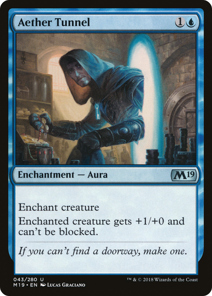 Aether Tunnel (M19-043) - Core Set 2019 - Premium MTG Single from Wizards of the Coast - Just $0.14! Shop now at Game Crave Tournament Store