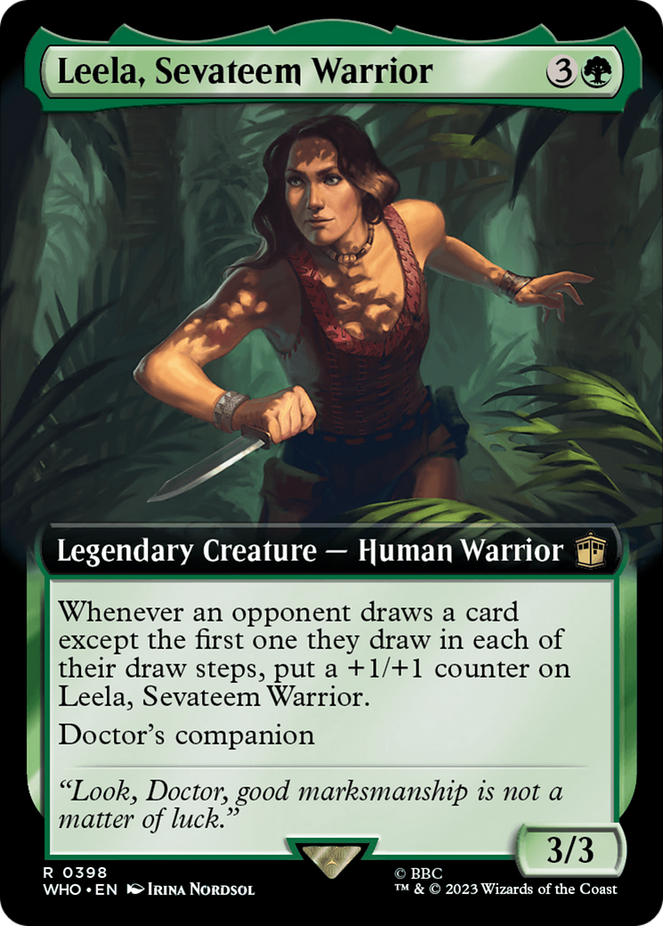 Leela, Sevateem Warrior (WHO-398) - Doctor Who: (Extended Art) - Premium MTG Single from Wizards of the Coast - Just $0.08! Shop now at Game Crave Tournament Store