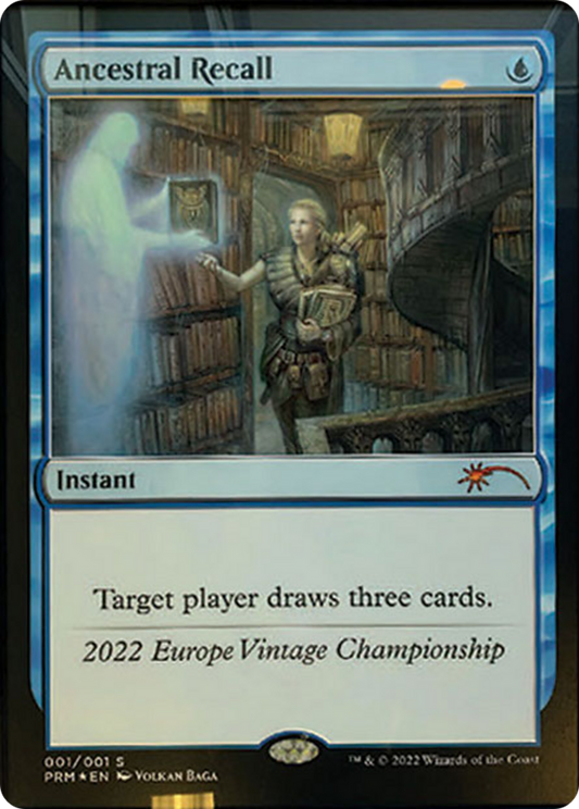 Ancestral Recall (OVNT-2022C) - Vintage Championship - Premium MTG Single from Wizards of the Coast - Just $0! Shop now at Game Crave Tournament Store