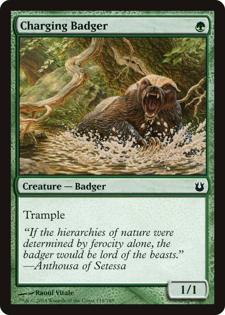 Charging Badger (BNG-118) - Born of the Gods Foil - Premium MTG Single from Wizards of the Coast - Just $0.08! Shop now at Game Crave Tournament Store