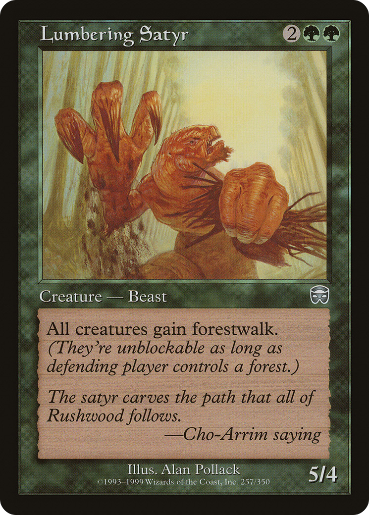 Lumbering Satyr (MMQ-257) - Mercadian Masques - Premium MTG Single from Wizards of the Coast - Just $0.08! Shop now at Game Crave Tournament Store
