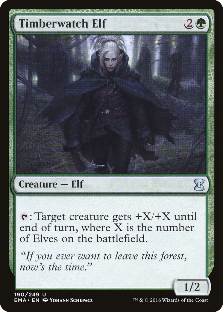 Timberwatch Elf (EMA-190) - Eternal Masters Foil - Premium MTG Single from Wizards of the Coast - Just $0.56! Shop now at Game Crave Tournament Store