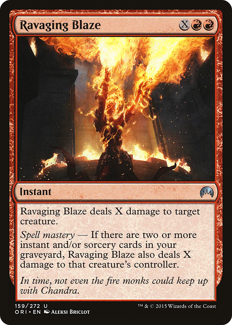 Ravaging Blaze (ORI-159) - Magic Origins - Premium MTG Single from Wizards of the Coast - Just $0.08! Shop now at Game Crave Tournament Store