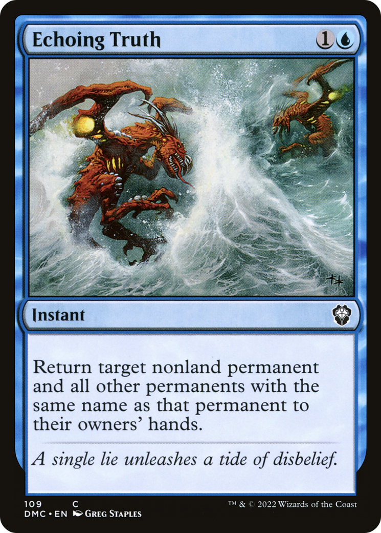 Echoing Truth (DMC-109) - Dominaria United Commander - Premium MTG Single from Wizards of the Coast - Just $0.25! Shop now at Game Crave Tournament Store