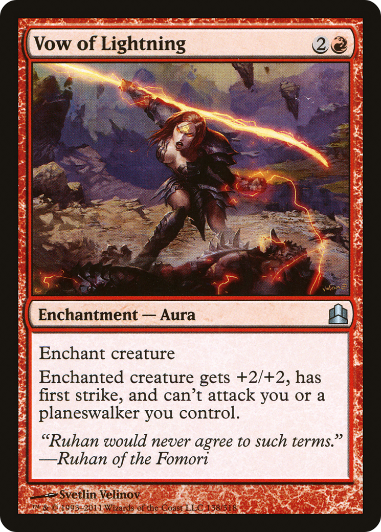 Vow of Lightning (CMD-138) - Commander 2011 - Premium MTG Single from Wizards of the Coast - Just $0.08! Shop now at Game Crave Tournament Store