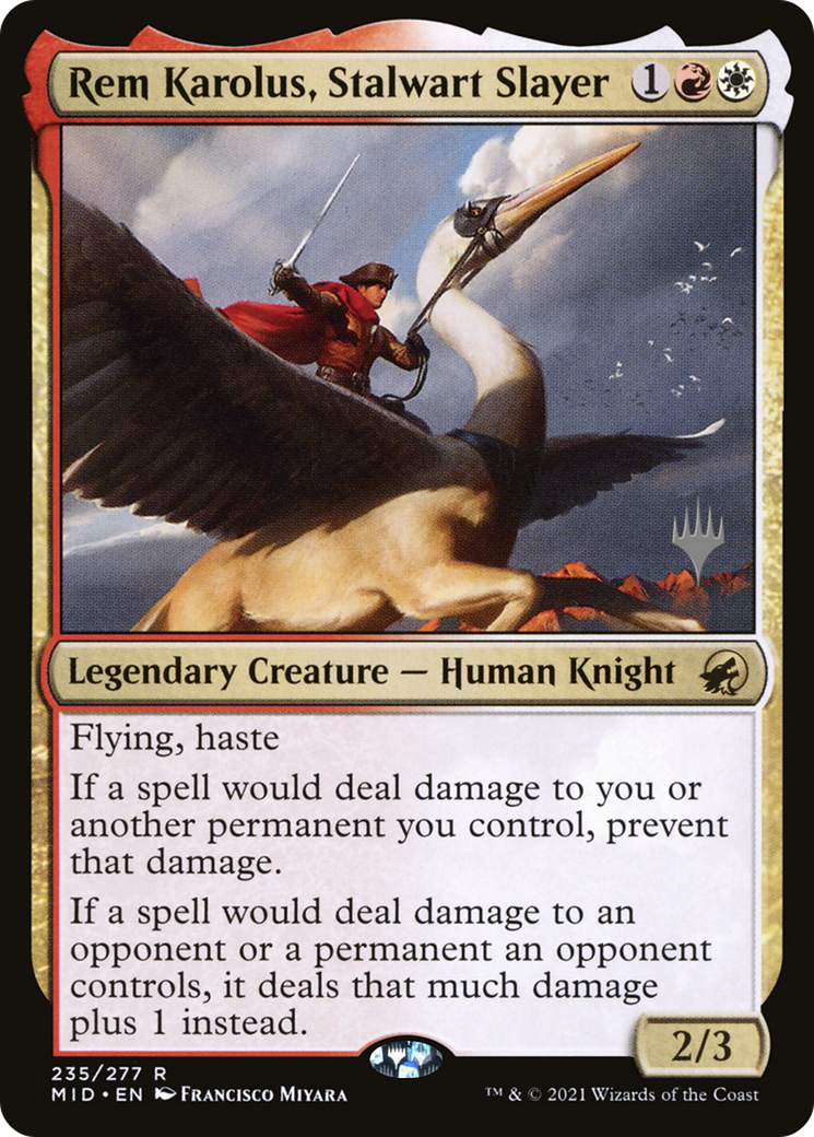 Rem Karolus, Stalwart Slayer (PMID-235P) - Innistrad: Midnight Hunt Promos - Premium MTG Single from Wizards of the Coast - Just $0.14! Shop now at Game Crave Tournament Store