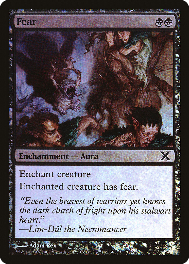 Fear (10E-142★) - Tenth Edition Foil - Premium MTG Single from Wizards of the Coast - Just $2.46! Shop now at Game Crave Tournament Store