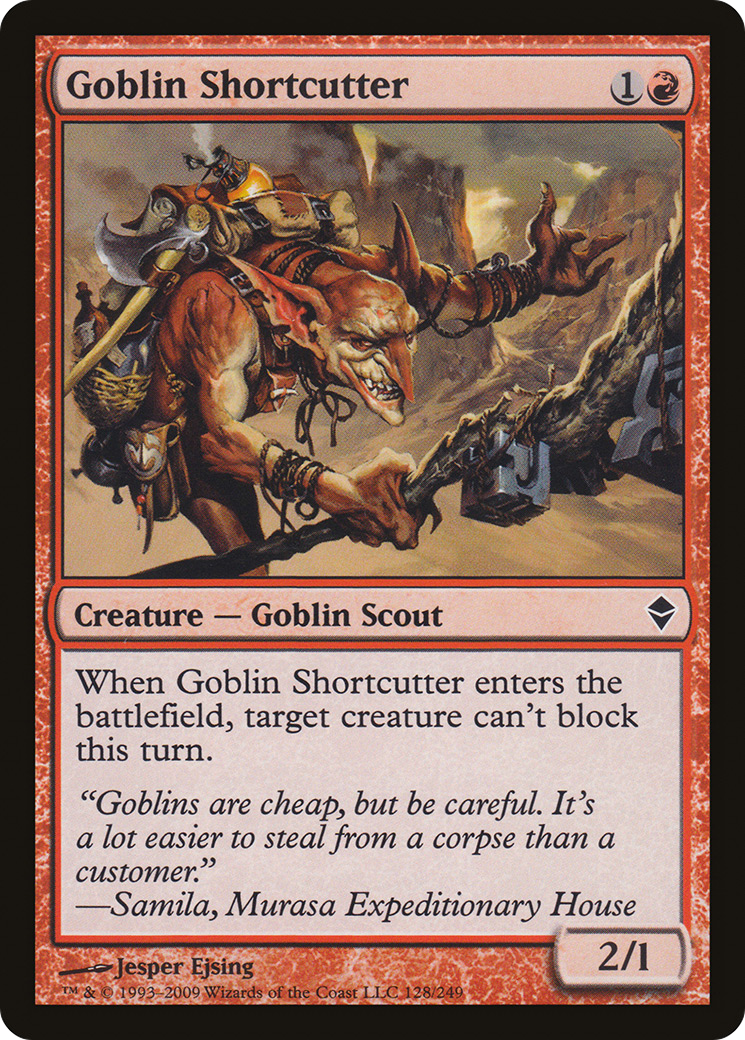 Goblin Shortcutter (ZEN-128) - Zendikar Foil - Premium MTG Single from Wizards of the Coast - Just $0.08! Shop now at Game Crave Tournament Store