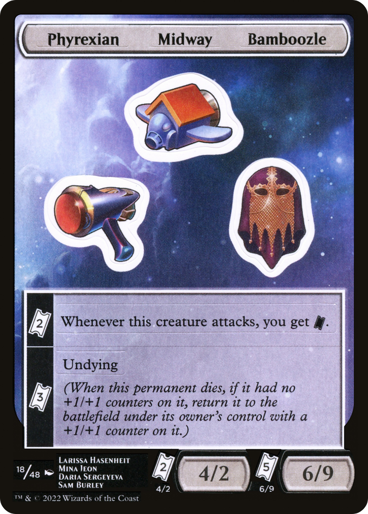 Phyrexian Midway Bamboozle (SUNF-018) - Unfinity Sticker Sheets - Premium MTG Single from Wizards of the Coast - Just $0.20! Shop now at Game Crave Tournament Store