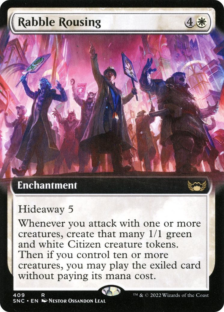 Rabble Rousing (SNC-409) - Streets of New Capenna: (Extended Art) Foil - Premium MTG Single from Wizards of the Coast - Just $0.43! Shop now at Game Crave Tournament Store