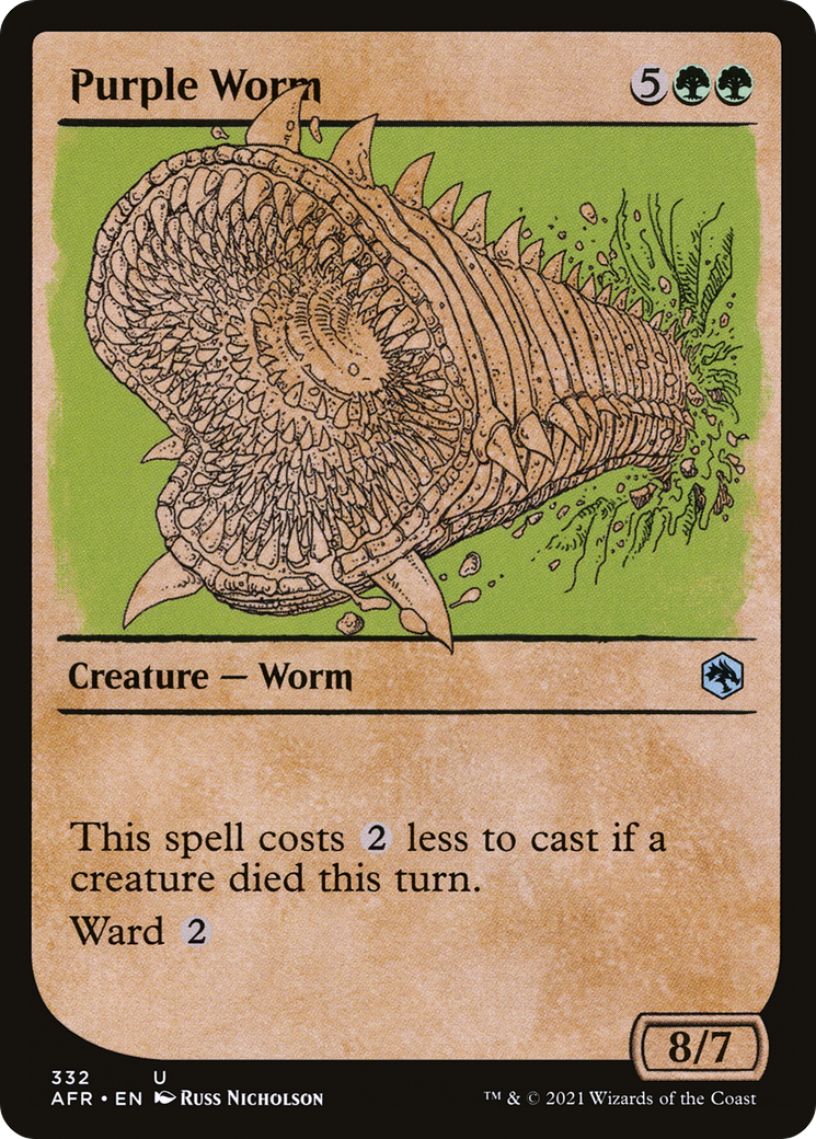 Purple Worm (AFR-332) - Adventures in the Forgotten Realms: (Showcase) Foil - Premium MTG Single from Wizards of the Coast - Just $0.08! Shop now at Game Crave Tournament Store