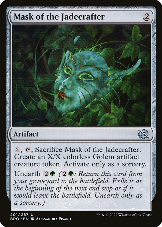 Mask of the Jadecrafter (BRO-201) - The Brothers' War - Premium MTG Single from Wizards of the Coast - Just $0.08! Shop now at Game Crave Tournament Store
