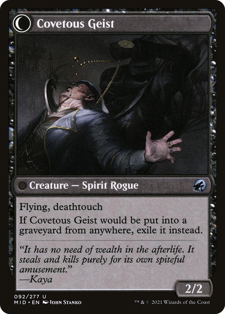 Covert Cutpurse // Covetous Geist (MID-092) - Innistrad: Midnight Hunt: (Double Faced Transform) - Premium MTG Single from Wizards of the Coast - Just $0.08! Shop now at Game Crave Tournament Store