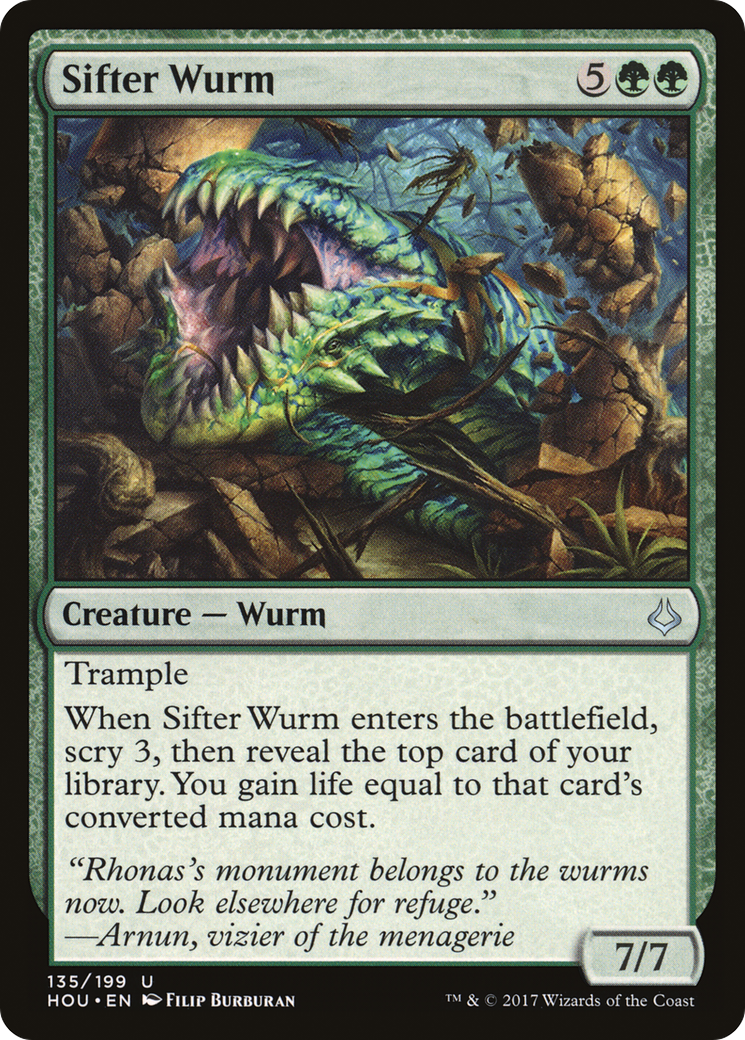 Sifter Wurm (HOU-135) - Hour of Devastation - Premium MTG Single from Wizards of the Coast - Just $0.08! Shop now at Game Crave Tournament Store