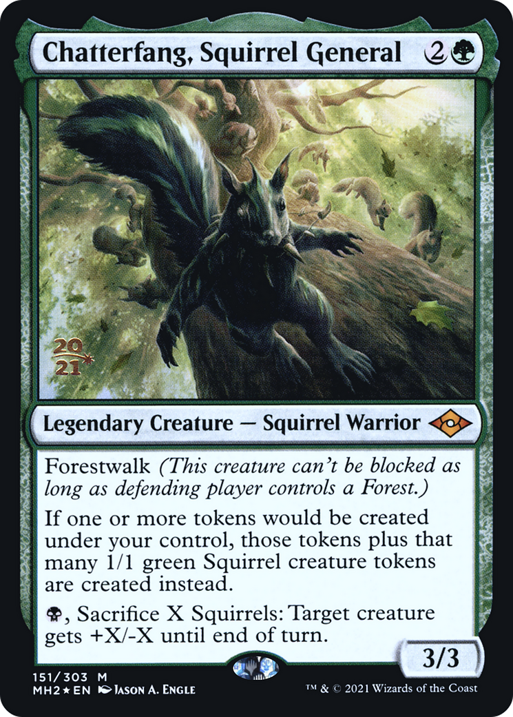 Chatterfang, Squirrel General (PMH2-151S) - Modern Horizons 2 Promos Foil - Premium MTG Single from Wizards of the Coast - Just $3.73! Shop now at Game Crave Tournament Store