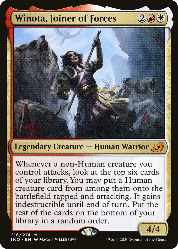 Winota, Joiner of Forces (IKO-216) - Ikoria: Lair of Behemoths - Premium MTG Single from Wizards of the Coast - Just $0.94! Shop now at Game Crave Tournament Store