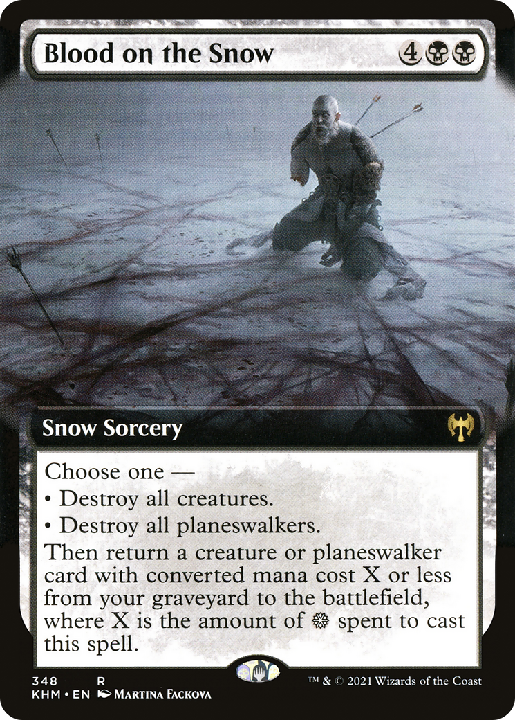 Blood on the Snow (KHM-348) - Kaldheim: (Extended Art, snow) - Premium MTG Single from Wizards of the Coast - Just $0.32! Shop now at Game Crave Tournament Store