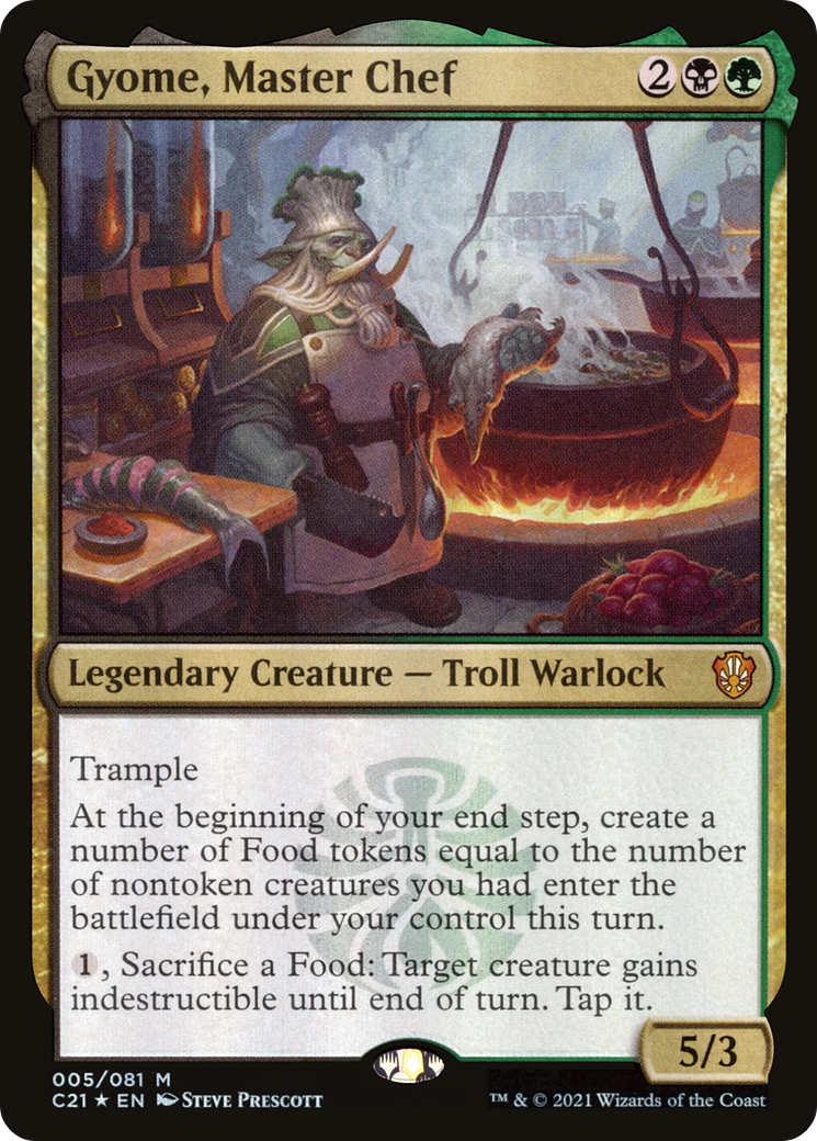 Gyome, Master Chef (C21-005) - Commander 2021 Foil - Premium MTG Single from Wizards of the Coast - Just $3.01! Shop now at Game Crave Tournament Store
