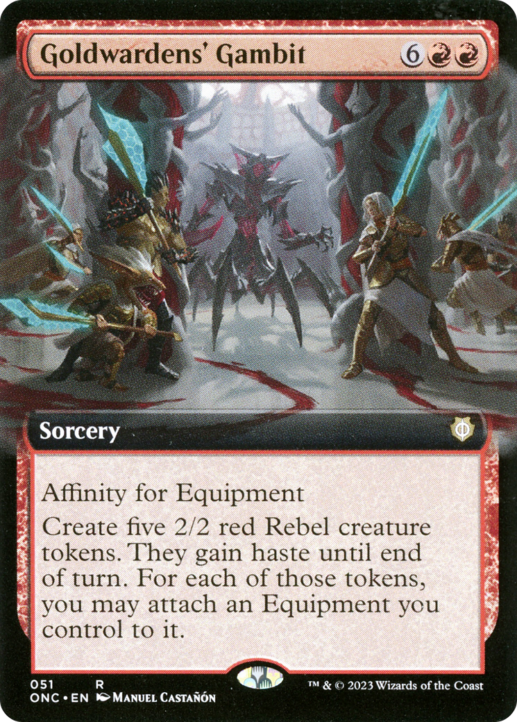 Goldwardens' Gambit (ONC-051) - Phyrexia: All Will Be One Commander: (Extended Art) - Premium MTG Single from Wizards of the Coast - Just $0.08! Shop now at Game Crave Tournament Store