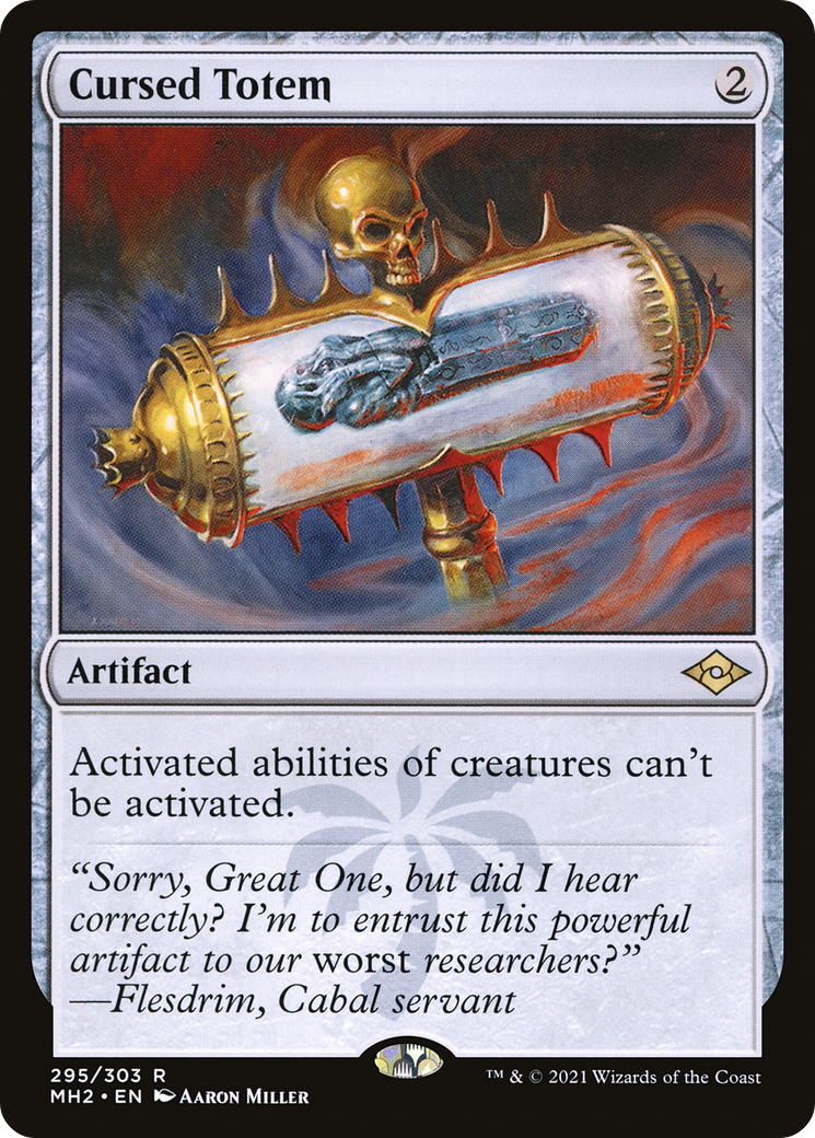Cursed Totem (MH2-295) - Modern Horizons 2 Foil - Premium MTG Single from Wizards of the Coast - Just $5.22! Shop now at Game Crave Tournament Store