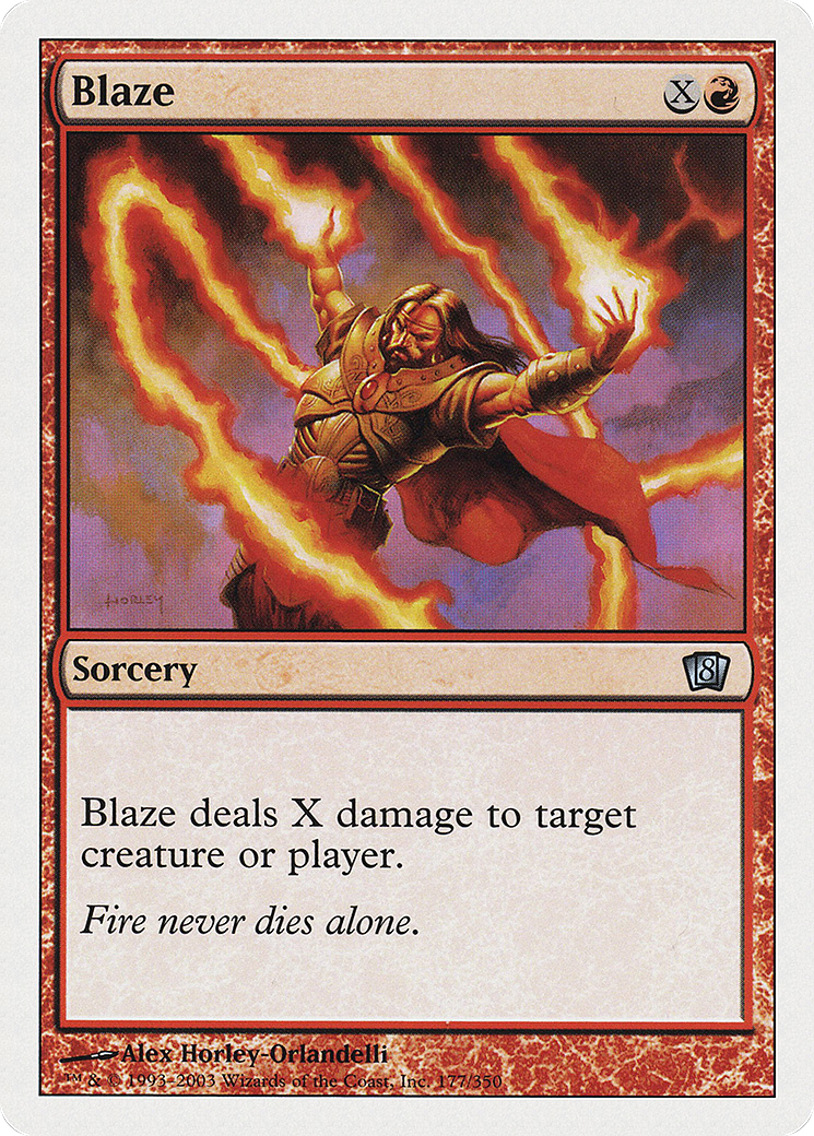 Blaze (8ED-177) - Eighth Edition - Premium MTG Single from Wizards of the Coast - Just $0.25! Shop now at Game Crave Tournament Store