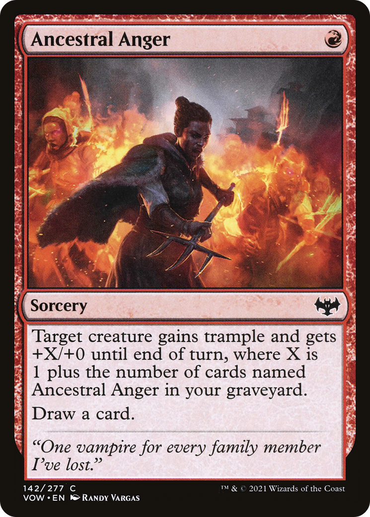 Ancestral Anger (VOW-142) - Innistrad: Crimson Vow - Premium MTG Single from Wizards of the Coast - Just $0.08! Shop now at Game Crave Tournament Store