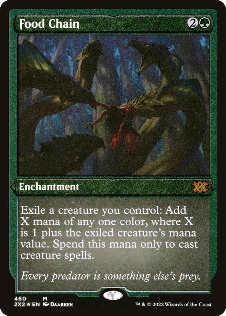 Food Chain (2X2-460) - Double Masters 2022 Etched Foil - Premium MTG Single from Wizards of the Coast - Just $25.92! Shop now at Game Crave Tournament Store