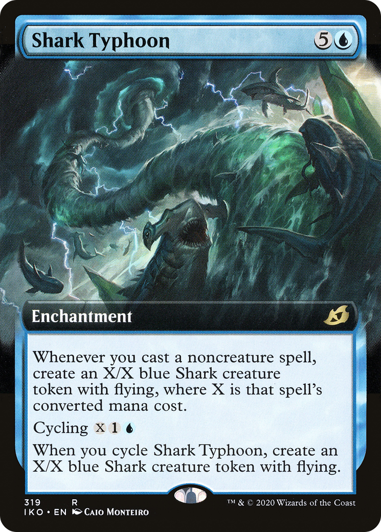 Shark Typhoon (IKO-319) - Ikoria: Lair of Behemoths: (Extended Art) - Premium MTG Single from Wizards of the Coast - Just $0.98! Shop now at Game Crave Tournament Store