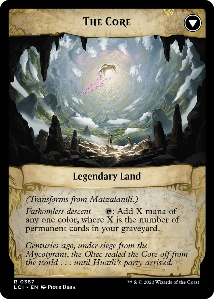 Matzalantli, the Great Door // The Core (LCI-387) - The Lost Caverns of Ixalan: (Extended Art) - Premium MTG Single from Wizards of the Coast - Just $2.07! Shop now at Game Crave Tournament Store