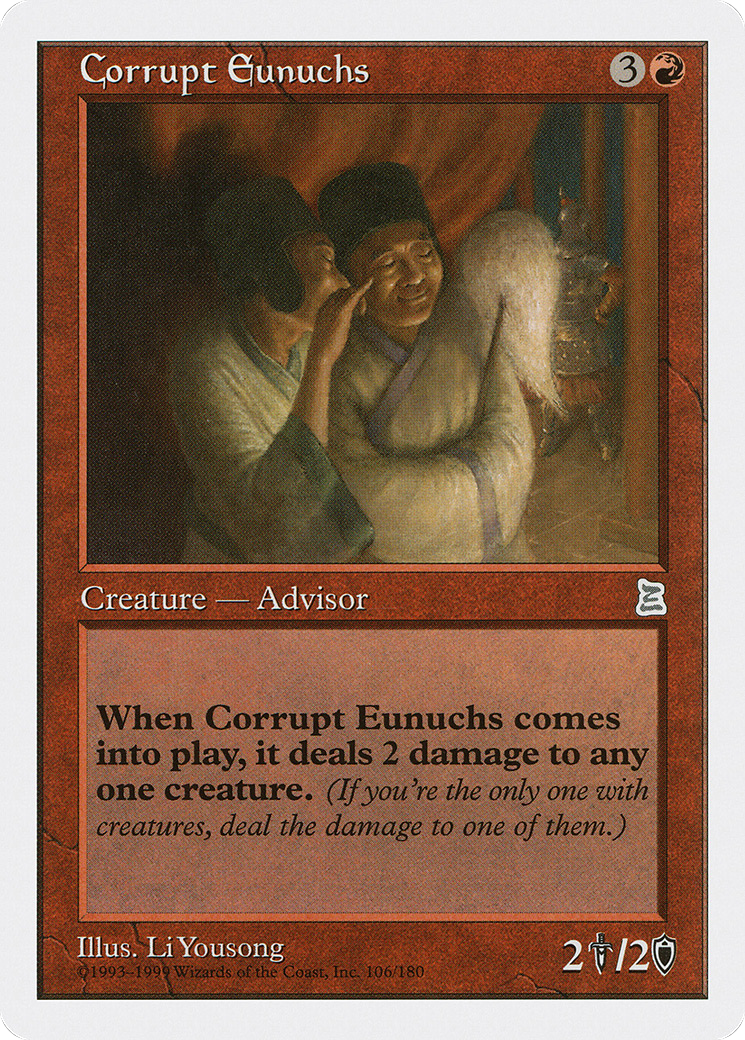 Corrupt Eunuchs (PTK-106) - Portal Three Kingdoms - Premium MTG Single from Wizards of the Coast - Just $1.75! Shop now at Game Crave Tournament Store