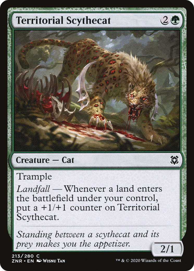 Territorial Scythecat (ZNR-213) - Zendikar Rising - Premium MTG Single from Wizards of the Coast - Just $0.25! Shop now at Game Crave Tournament Store