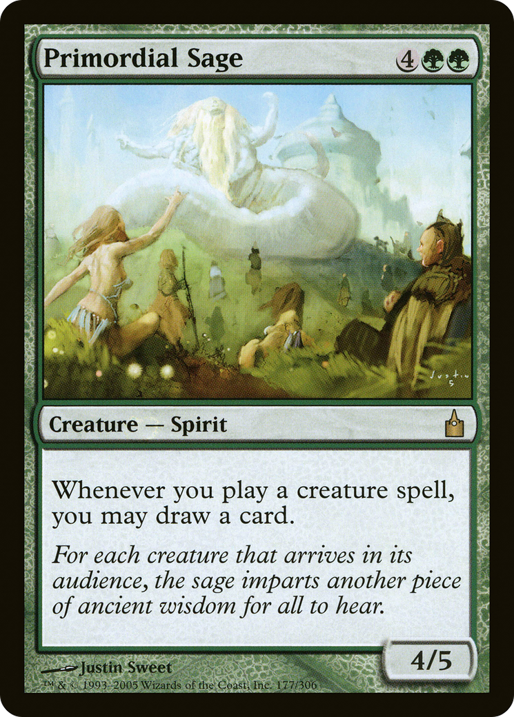 Primordial Sage (RAV-177) - Ravnica: City of Guilds - Premium MTG Single from Wizards of the Coast - Just $0.25! Shop now at Game Crave Tournament Store