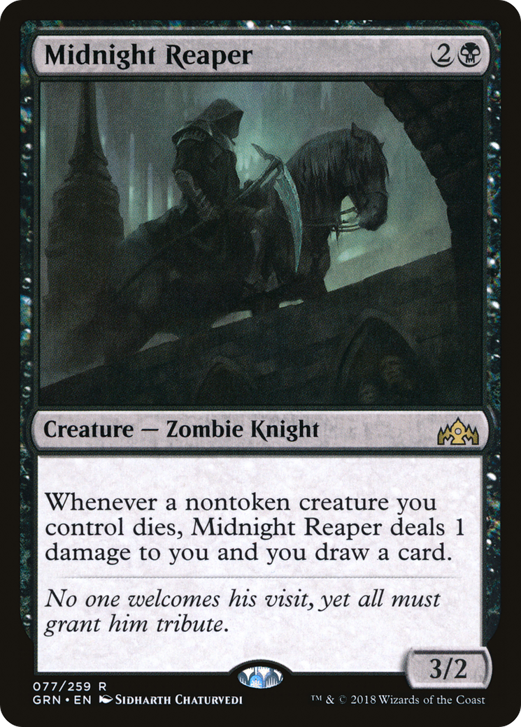 Midnight Reaper (GRN-077) - Guilds of Ravnica - Premium MTG Single from Wizards of the Coast - Just $0.08! Shop now at Game Crave Tournament Store