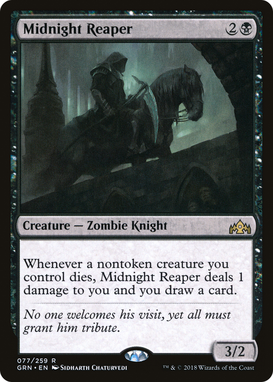Midnight Reaper (GRN-077) - Guilds of Ravnica - Premium MTG Single from Wizards of the Coast - Just $0.08! Shop now at Game Crave Tournament Store