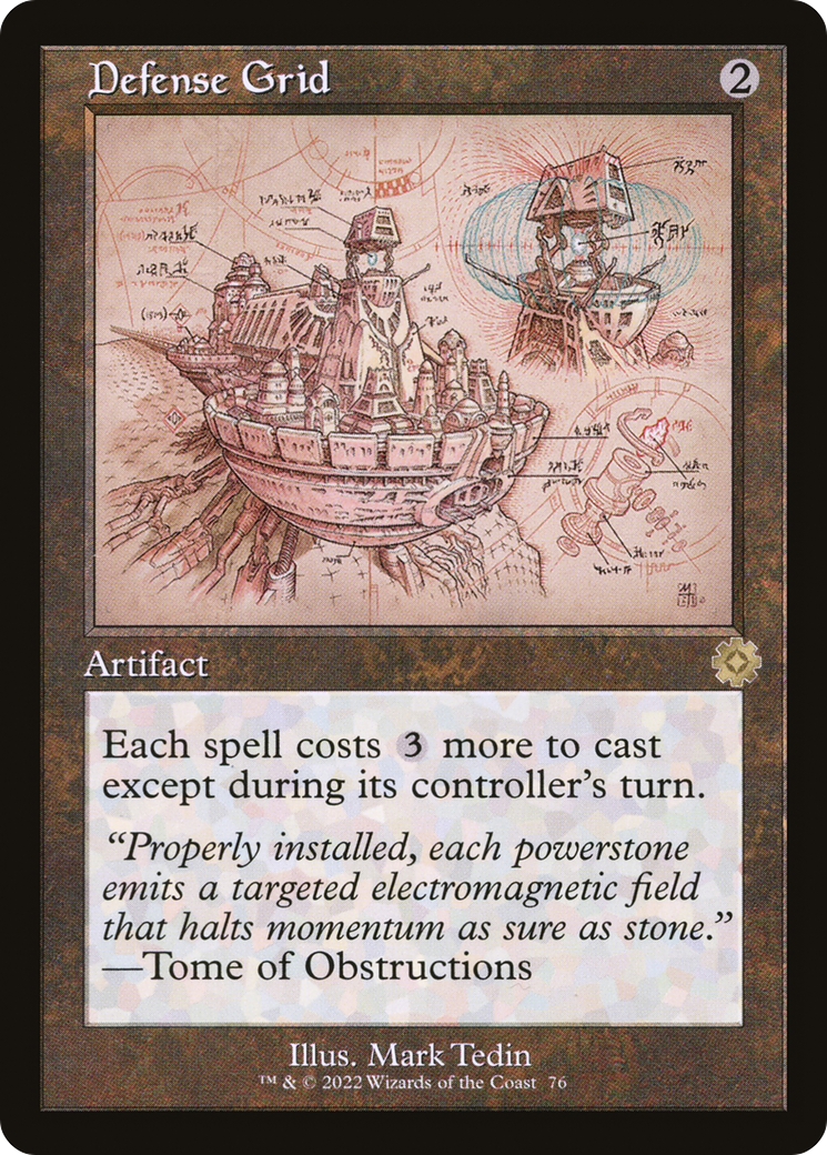 Defense Grid (BRR-076) - The Brothers' War Retro Artifacts Foil - Premium MTG Single from Wizards of the Coast - Just $5.12! Shop now at Game Crave Tournament Store