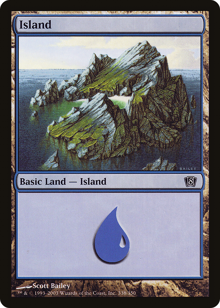 Island (8ED-338★) - Eighth Edition Foil - Premium MTG Single from Wizards of the Coast - Just $0.93! Shop now at Game Crave Tournament Store