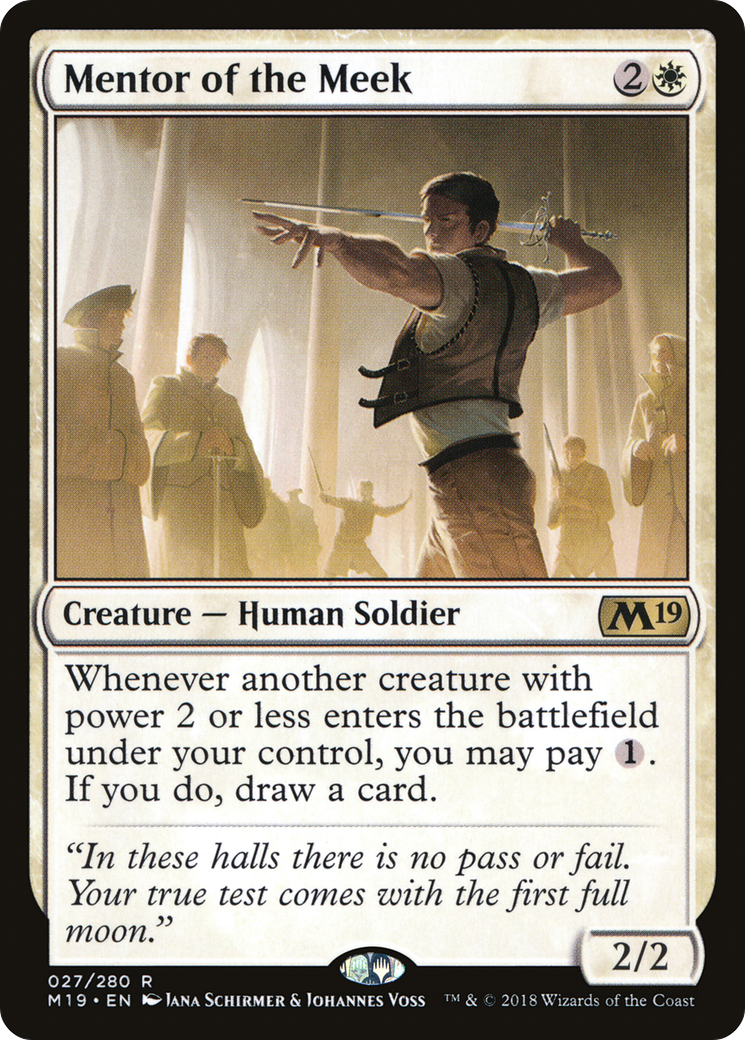 Mentor of the Meek (M19-027) - Core Set 2019 - Premium MTG Single from Wizards of the Coast - Just $0.25! Shop now at Game Crave Tournament Store