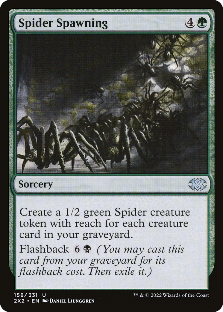 Spider Spawning (2X2-158) - Double Masters 2022 - Premium MTG Single from Wizards of the Coast - Just $0.25! Shop now at Game Crave Tournament Store