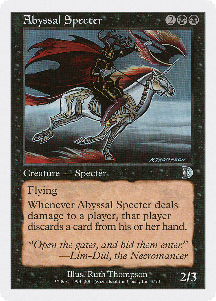 Abyssal Specter (DKM-001) - Deckmasters - Premium MTG Single from Wizards of the Coast - Just $0.25! Shop now at Game Crave Tournament Store