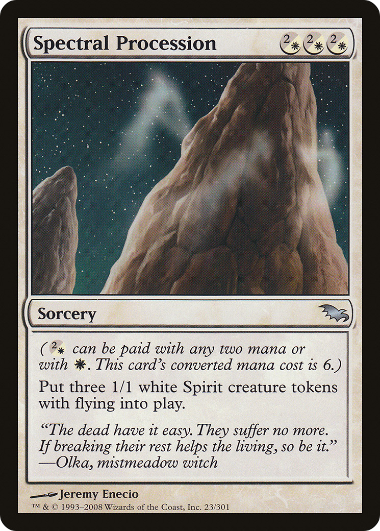 Spectral Procession (SHM-023) - Shadowmoor Foil - Premium MTG Single from Wizards of the Coast - Just $3.98! Shop now at Game Crave Tournament Store