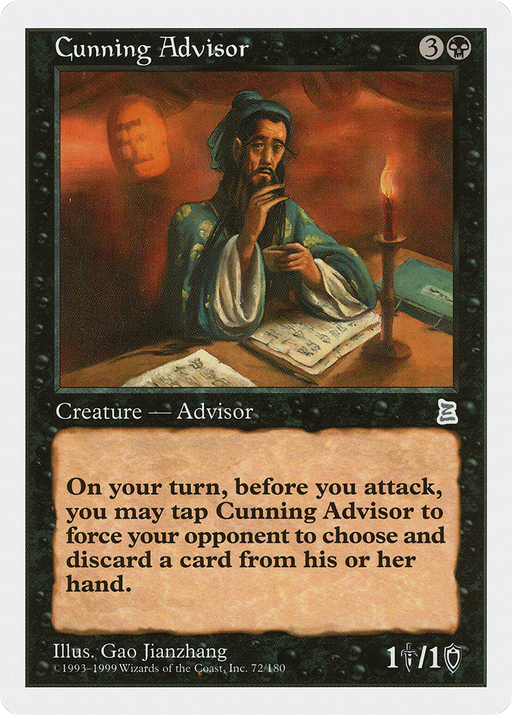 Cunning Advisor (PTK-072) - Portal Three Kingdoms - Premium MTG Single from Wizards of the Coast - Just $1.08! Shop now at Game Crave Tournament Store