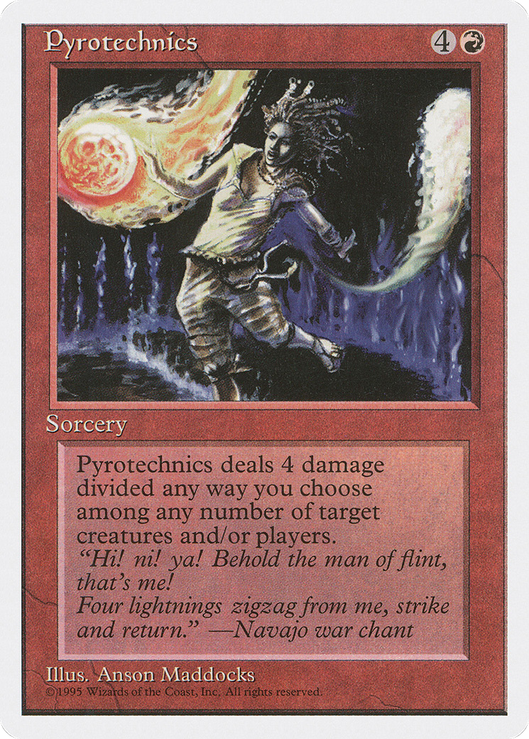 Pyrotechnics (4ED-217) - Fourth Edition - Premium MTG Single from Wizards of the Coast - Just $0.25! Shop now at Game Crave Tournament Store