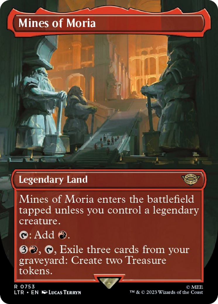Mines of Moria (LTR-753) - The Lord of the Rings: Tales of Middle-earth (Borderless) Foil - Premium MTG Single from Wizards of the Coast - Just $1.53! Shop now at Game Crave Tournament Store