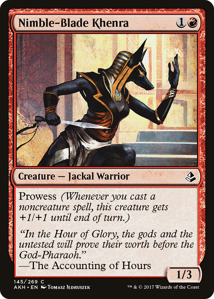 Nimble-Blade Khenra (AKH-145) - Amonkhet - Premium MTG Single from Wizards of the Coast - Just $0.08! Shop now at Game Crave Tournament Store
