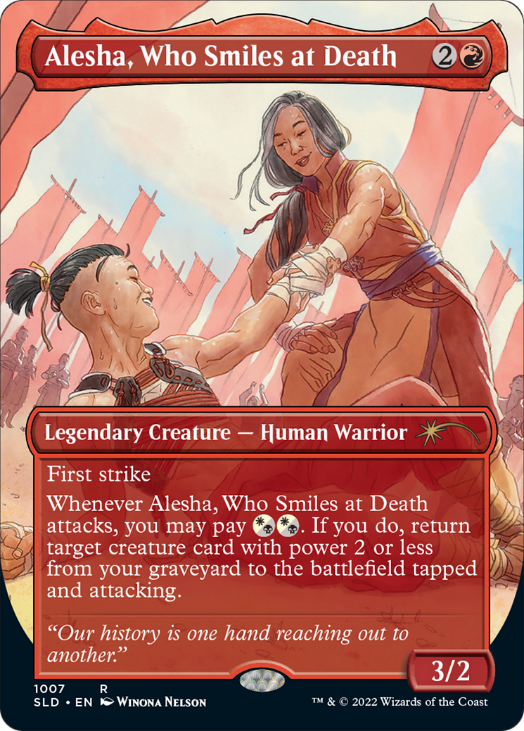 Alesha, Who Smiles at Death (SLD-1007) - Secret Lair Drop (Borderless) Foil - Premium MTG Single from Wizards of the Coast - Just $1.58! Shop now at Game Crave Tournament Store